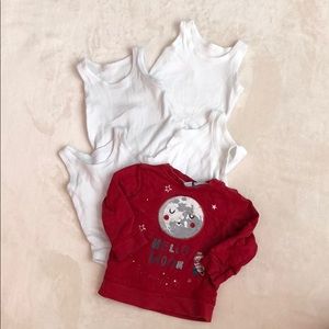 Unisex 3-6 Month Tank Onesie And Shirt Bundle